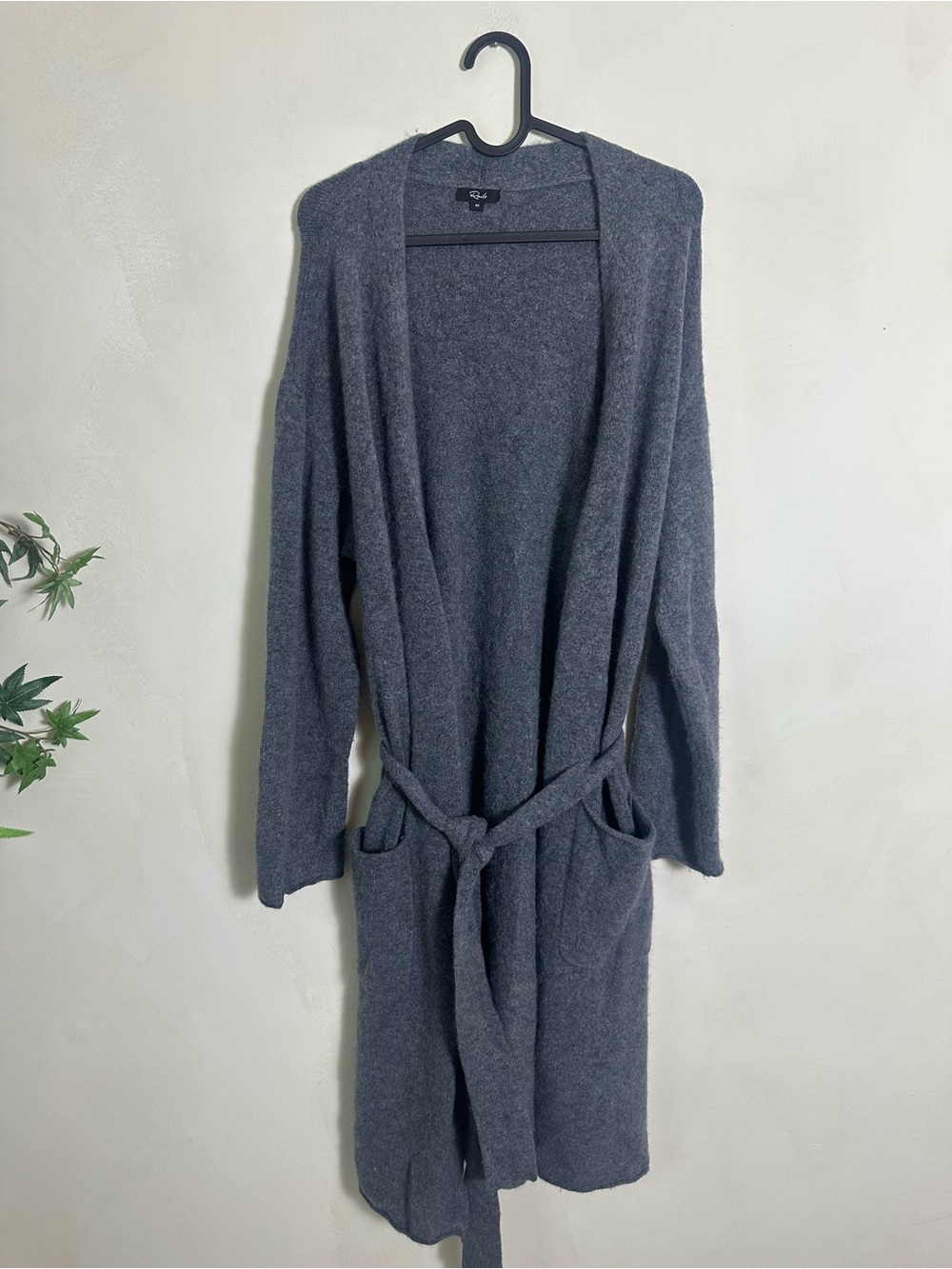 Rails Ansel Longline Cardigan Charcoal Robe Medium